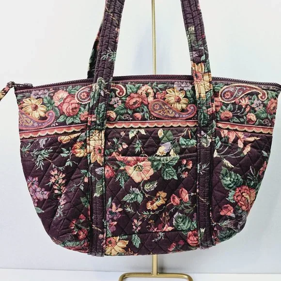 2 Piece Vintage 1993 Vera Bradley Tote Handbag AND Make-up Bag in Wildwood, EUC - Picture 2 of 13